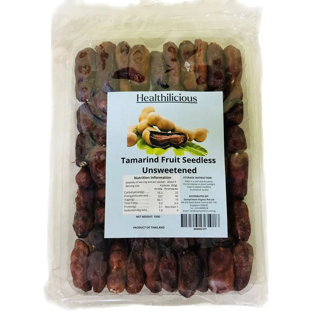 Tamarind Fruit Seedless Unsweetened 150g